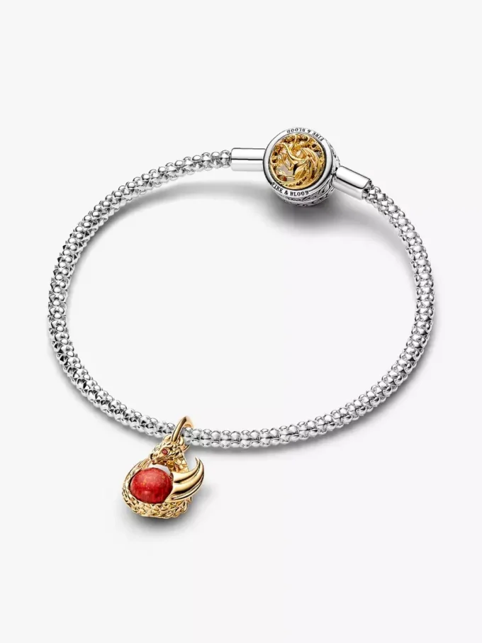 Endgültiger Verkauf – Game of Thrones Drachenfeuer-Dangle Charm, 14-karätig vergoldet Endgültiger Verkauf – Game of Thrones Drachenfeuer-Dangle Charm, 14-karätig vergoldet