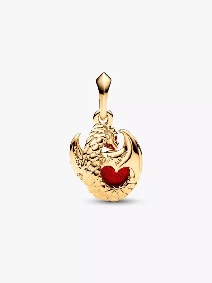 Endgültiger Verkauf – Game of Thrones Drachenfeuer-Dangle Charm, 14-karätig vergoldet Endgültiger Verkauf – Game of Thrones Drachenfeuer-Dangle Charm, 14-karätig vergoldet