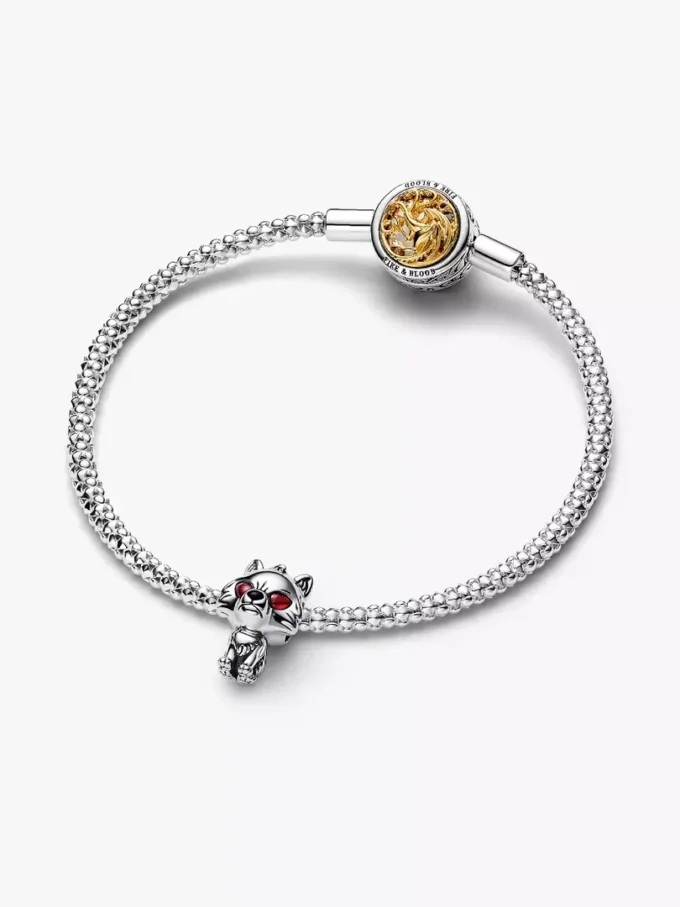 Endgültiger Verkauf – Game of Thrones Ghost Direwolf Charm aus Sterlingsilber Endgültiger Verkauf – Game of Thrones Ghost Direwolf Charm aus Sterlingsilber