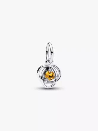 Endgültiger Verkauf – Honey Eternity Circle Dangle Charm aus Sterlingsilber