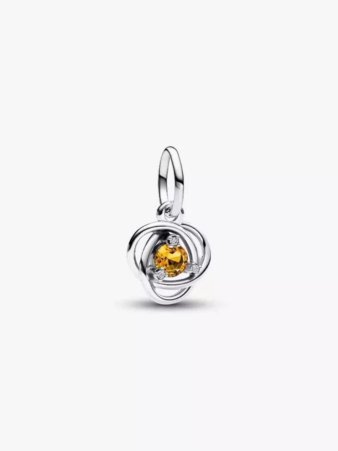 Endgültiger Verkauf – Honey Eternity Circle Dangle Charm aus Sterlingsilber Endgültiger Verkauf – Honey Eternity Circle Dangle Charm aus Sterlingsilber