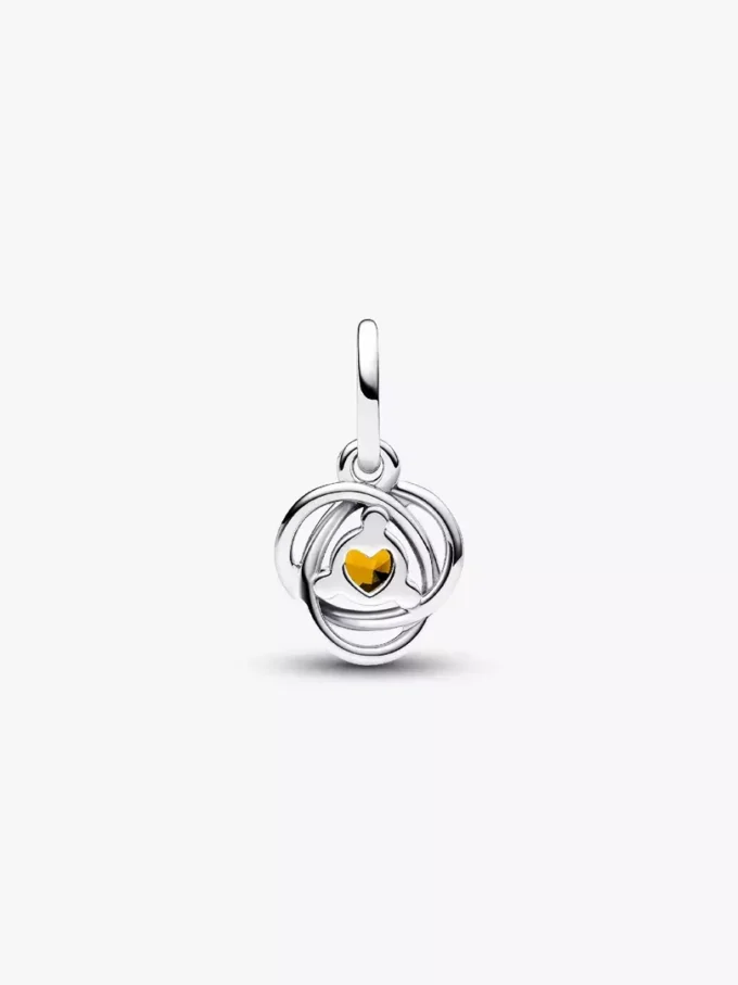 Endgültiger Verkauf – Honey Eternity Circle Dangle Charm aus Sterlingsilber Endgültiger Verkauf – Honey Eternity Circle Dangle Charm aus Sterlingsilber