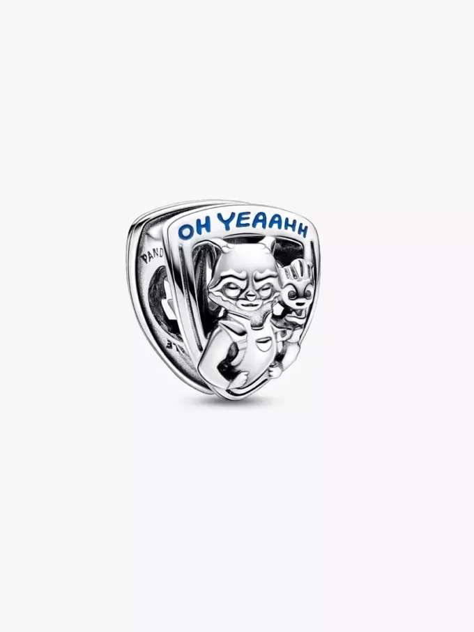 Endgültiger Verkauf – Marvel Guardians of the Galaxy Rocket Raccoon & Groot Emblem-Charm aus Sterlingsilber Endgültiger Verkauf – Marvel Guardians of the Galaxy Rocket Raccoon & Groot Emblem-Charm aus Sterlingsilber