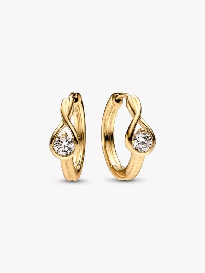 Endgültiger Verkauf – Pandora Infinite 14-karätige Gold-Ohrringe mit Lab-Grown Diamonds, 0,50 Karat insgesamt, 14-karätiges Gold Endgültiger Verkauf – Pandora Infinite 14-karätige Gold-Ohrringe mit Lab-Grown Diamonds, 0,50 Karat insgesamt, 14-karätiges Gold