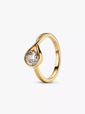 Endgültiger Verkauf – Pandora Infinite 14-karätiger Goldring mit im Labor gezüchtetem Diamanten, 0,75 Karat, 14-karätiges Gold