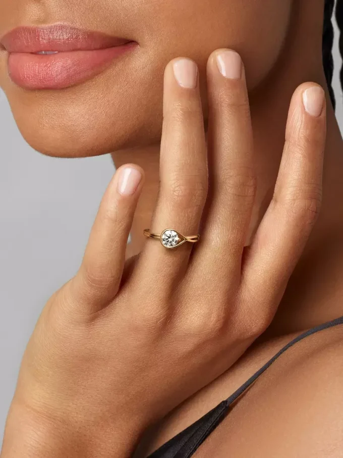 Endgültiger Verkauf – Pandora Infinite 14-karätiger Goldring mit im Labor gezüchtetem Diamanten, 0,75 Karat, 14-karätiges Gold Endgültiger Verkauf – Pandora Infinite 14-karätiger Goldring mit im Labor gezüchtetem Diamanten, 0,75 Karat, 14-karätiges Gold