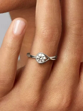 Endgültiger Verkauf – Pandora Infinite 14-karätiger Weißgold-Ring mit Lab-Grown-Diamant, 0,75 Karat, 14-karätiges Weißgold