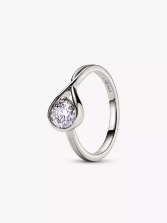 Endgültiger Verkauf – Pandora Infinite 14-karätiger Weißgold-Ring mit Lab-Grown-Diamant, 0,75 Karat, 14-karätiges Weißgold