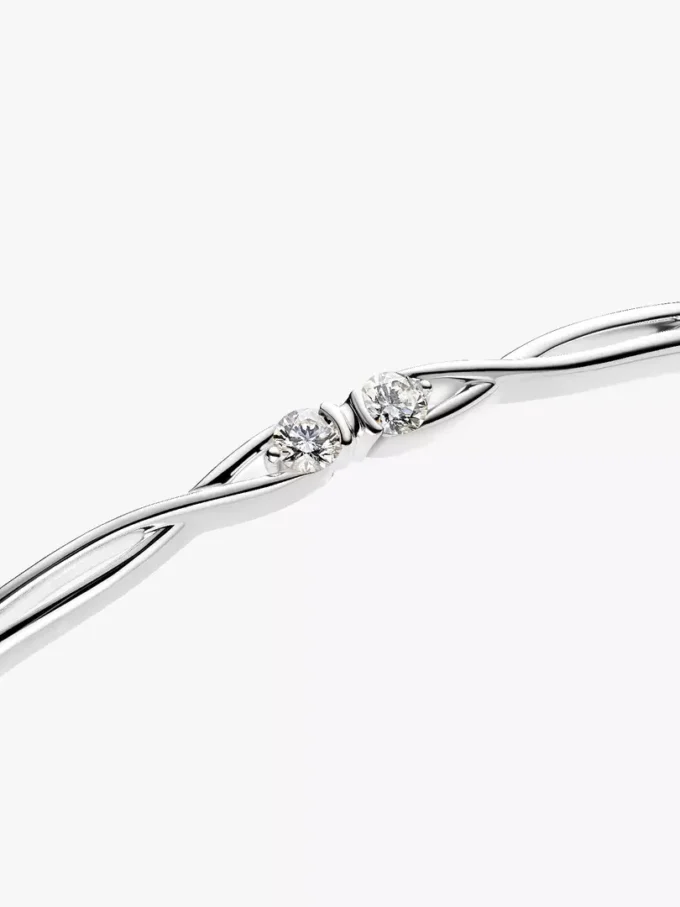 Endgültiger Verkauf – Pandora Infinite Bangle aus Sterlingsilber mit doppelseitigen, im Labor gezüchteten Diamanten, 0,30 ct insgesamt, Sterlingsilber Endgültiger Verkauf – Pandora Infinite Bangle aus Sterlingsilber mit doppelseitigen, im Labor gezüchteten Diamanten, 0,30 ct insgesamt, Sterlingsilber