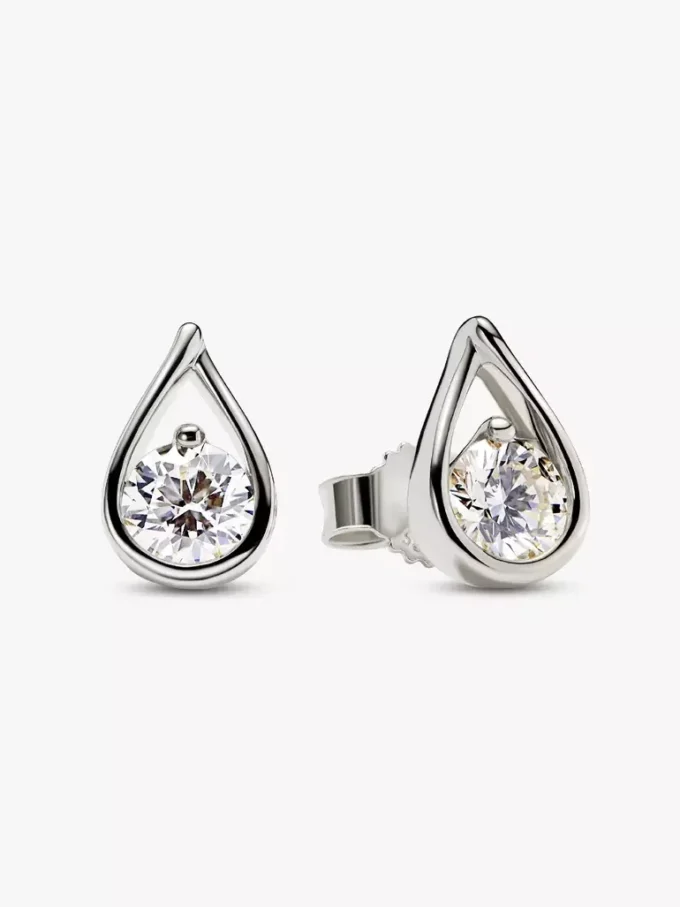 Endgültiger Verkauf – Pandora Infinite Ohrringe aus 14 Karat Weißgold mit Lab-Grown Diamonds, 1,00 Karat insgesamt, 14 Karat Weißgold Endgültiger Verkauf – Pandora Infinite Ohrringe aus 14 Karat Weißgold mit Lab-Grown Diamonds, 1,00 Karat insgesamt, 14 Karat Weißgold