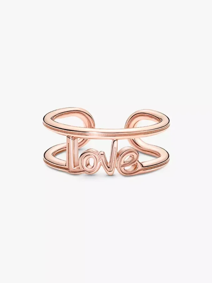 Endgültiger Verkauf – Pandora ME Love Open Ring, 14 Karat Roségold-Beschichtung Endgültiger Verkauf – Pandora ME Love Open Ring, 14 Karat Roségold-Beschichtung