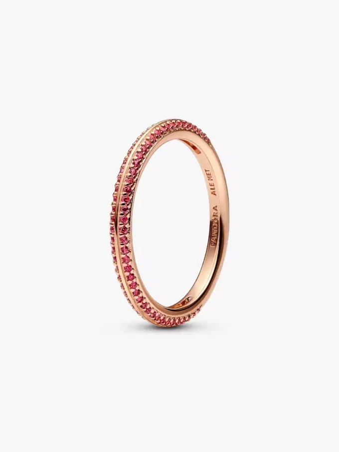 Endgültiger Verkauf – Pandora ME Red Pavé Ring, 14 Karat Roségold-Beschichtung Endgültiger Verkauf – Pandora ME Red Pavé Ring, 14 Karat Roségold-Beschichtung
