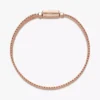 Endgültiger Verkauf – Pandora Reflexions Langes Pavé-Armband mit Verschluss, 14 Karat Roségold-Beschichtung Endgültiger Verkauf – Pandora Reflexions Langes Pavé-Armband mit Verschluss, 14 Karat Roségold-Beschichtung