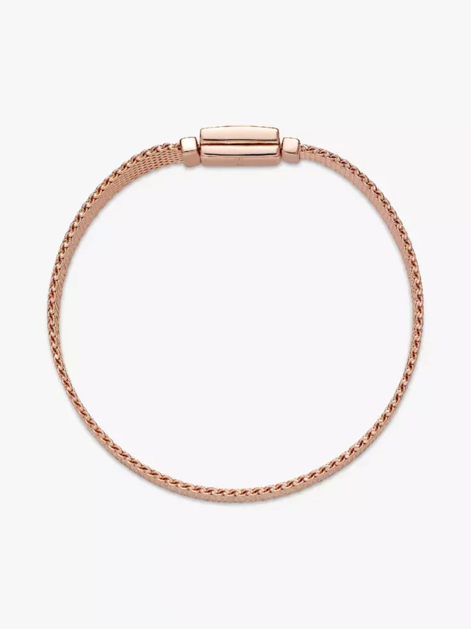 Endgültiger Verkauf – Pandora Reflexions Langes Pavé-Armband mit Verschluss, 14 Karat Roségold-Beschichtung Endgültiger Verkauf – Pandora Reflexions Langes Pavé-Armband mit Verschluss, 14 Karat Roségold-Beschichtung