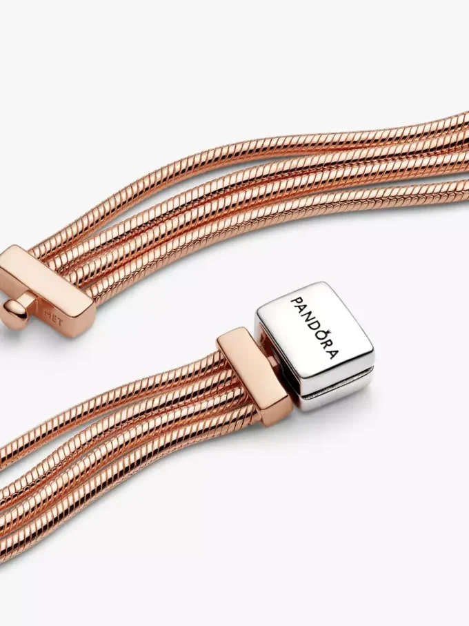 Endgültiger Verkauf – Pandora Reflexions™ Multi-Snake Chain-Armband aus Sterlingsilber, 14 Karat Roségold-Beschichtung Endgültiger Verkauf – Pandora Reflexions™ Multi-Snake Chain-Armband aus Sterlingsilber, 14 Karat Roségold-Beschichtung
