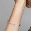 Endgültiger Verkauf – Pandora Signature I-D Open Bangle aus Sterlingsilber