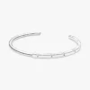 Endgültiger Verkauf – Pandora Signature I-D Open Bangle aus Sterlingsilber