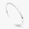 Endgültiger Verkauf – Pandora Signature I-D Open Bangle aus Sterlingsilber