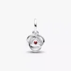 Endgültiger Verkauf – Roter Eternity Circle Dangle Charm aus Sterlingsilber Endgültiger Verkauf – Roter Eternity Circle Dangle Charm aus Sterlingsilber
