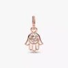 Endgültiger Verkauf – Schutz-Hamsa-Hand-Dangle Charm, 14-karätige Roségoldbeschichtung Endgültiger Verkauf – Schutz-Hamsa-Hand-Dangle Charm, 14-karätige Roségoldbeschichtung