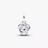 Endgültiger Verkauf – Sea Aqua Blue Eternity Circle Dangle Charm aus Sterlingsilber Endgültiger Verkauf – Sea Aqua Blue Eternity Circle Dangle Charm aus Sterlingsilber
