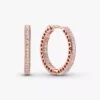 Endgültiger Verkauf – „Sparkle and Hearts“-Ohrringe mit 14-karätiger Roségoldbeschichtung