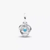 Endgültiger Verkauf – Türkisblauer Eternity Circle Dangle Charm aus Sterlingsilber Endgültiger Verkauf – Türkisblauer Eternity Circle Dangle Charm aus Sterlingsilber