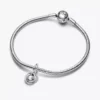 Endgültiger Verkauf – Weißer Eternity Circle Dangle Charm aus Sterlingsilber Endgültiger Verkauf – Weißer Eternity Circle Dangle Charm aus Sterlingsilber