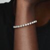 ENDVERKAUF – Armband mit behandelten Süßwasser-Zuchtperlen und blauer Kordel – Sterlingsilber ENDVERKAUF – Armband mit behandelten Süßwasser-Zuchtperlen und blauer Kordel – Sterlingsilber
