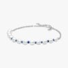 ENDVERKAUF – Armband mit behandelten Süßwasser-Zuchtperlen und blauer Kordel – Sterlingsilber ENDVERKAUF – Armband mit behandelten Süßwasser-Zuchtperlen und blauer Kordel – Sterlingsilber