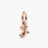 ENDVERKAUF – Buchstabe G Script Alphabet-Dangle Charm – 14 Karat Roségold-Beschichtung ENDVERKAUF – Buchstabe G Script Alphabet-Dangle Charm – 14 Karat Roségold-Beschichtung