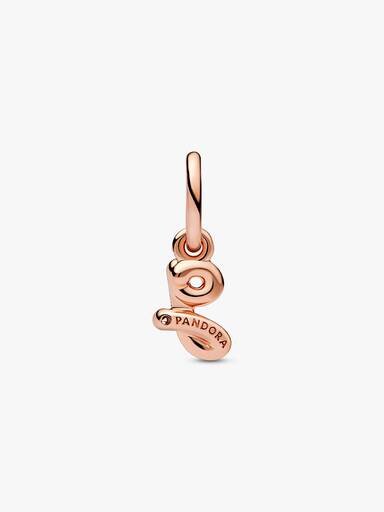 ENDVERKAUF – Buchstabe G Script Alphabet-Dangle Charm – 14 Karat Roségold-Beschichtung ENDVERKAUF – Buchstabe G Script Alphabet-Dangle Charm – 14 Karat Roségold-Beschichtung
