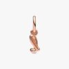 ENDVERKAUF – Buchstabe L Script Alphabet Dangle Charm – 14 Karat Roségold-Beschichtung ENDVERKAUF – Buchstabe L Script Alphabet Dangle Charm – 14 Karat Roségold-Beschichtung
