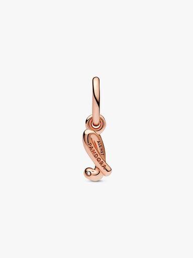 ENDVERKAUF – Buchstabe L Script Alphabet Dangle Charm – 14 Karat Roségold-Beschichtung ENDVERKAUF – Buchstabe L Script Alphabet Dangle Charm – 14 Karat Roségold-Beschichtung