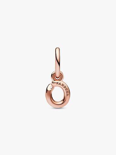 ENDVERKAUF – Buchstabe O Script Alphabet Dangle Charm – 14 Karat Roségold-Beschichtung ENDVERKAUF – Buchstabe O Script Alphabet Dangle Charm – 14 Karat Roségold-Beschichtung