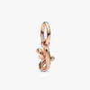 ENDVERKAUF – Buchstabe Y Script Alphabet-Dangle Charm – 14 Karat Roségold-Beschichtung ENDVERKAUF – Buchstabe Y Script Alphabet-Dangle Charm – 14 Karat Roségold-Beschichtung