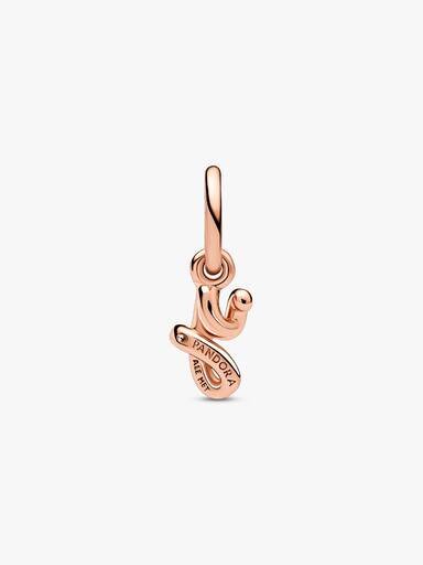 ENDVERKAUF – Buchstabe Y Script Alphabet-Dangle Charm – 14 Karat Roségold-Beschichtung ENDVERKAUF – Buchstabe Y Script Alphabet-Dangle Charm – 14 Karat Roségold-Beschichtung