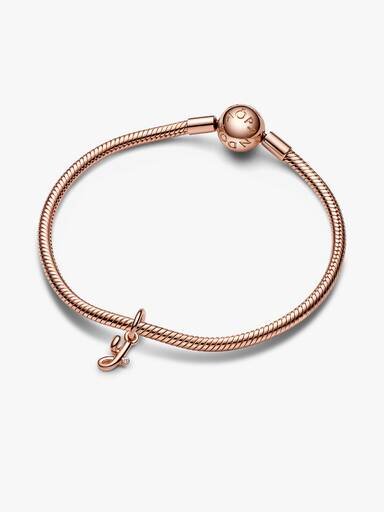 ENDVERKAUF – Buchstabe Y Script Alphabet-Dangle Charm – 14 Karat Roségold-Beschichtung ENDVERKAUF – Buchstabe Y Script Alphabet-Dangle Charm – 14 Karat Roségold-Beschichtung