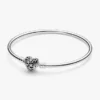 ENDVERKAUF – Celestial Heart Clasp Bangle – Sterlingsilber ENDVERKAUF – Celestial Heart Clasp Bangle – Sterlingsilber