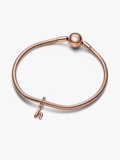 ENDVERKAUF – Dangle Charm mit dem Buchstaben H im Schreibschrift-Alphabet – 14 Karat Roségold-Beschichtung ENDVERKAUF – Dangle Charm mit dem Buchstaben H im Schreibschrift-Alphabet – 14 Karat Roségold-Beschichtung