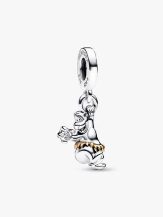 ENDVERKAUF – Disney 100th Anniversary Baloo Lab-grown Diamond Dangle Charm – 0,009 ct TW, 14 Karat Gold, Sterlingsilber