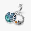 ENDVERKAUF – Doppelter Dangle Charm „Camping Night Sky“ – Sterlingsilber ENDVERKAUF – Doppelter Dangle Charm „Camping Night Sky“ – Sterlingsilber