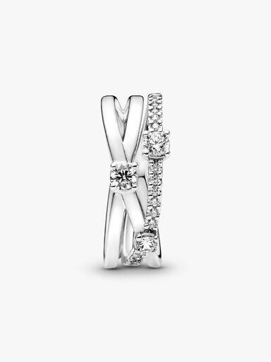 ENDVERKAUF – Funkelnder Dreifach-Bandring – Sterlingsilber ENDVERKAUF – Funkelnder Dreifach-Bandring – Sterlingsilber
