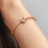 Endverkauf – funkelnder Freehand-Herz-Charm, 14 Karat Roségold-Beschichtung Endverkauf – funkelnder Freehand-Herz-Charm, 14 Karat Roségold-Beschichtung