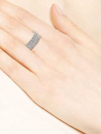 ENDVERKAUF – Funkelnder Pavé-Bandring – Sterlingsilber