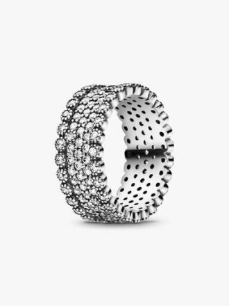 ENDVERKAUF – Funkelnder Pavé-Bandring – Sterlingsilber