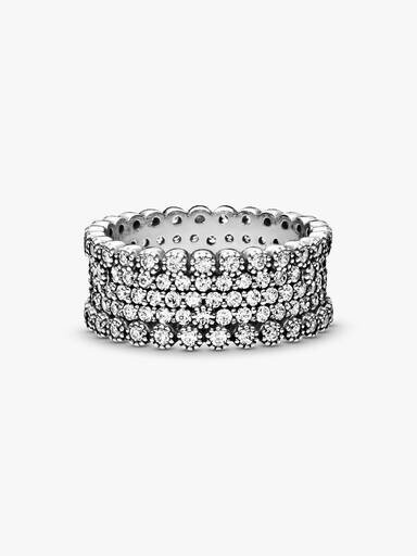 ENDVERKAUF – Funkelnder Pavé-Bandring – Sterlingsilber ENDVERKAUF – Funkelnder Pavé-Bandring – Sterlingsilber