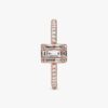 ENDVERKAUF – Funkelnder quadratischer Halo-Ring – 14 Karat Roségold-Beschichtung