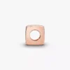 Endverkauf – funkelnder Würfel-Charm, 14 Karat Roségold-Beschichtung Endverkauf – funkelnder Würfel-Charm, 14 Karat Roségold-Beschichtung