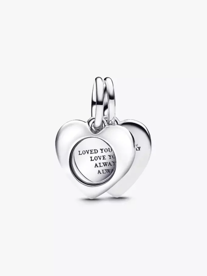 Endverkauf – gravierbarer Herz-Lupen-Dangle Charm aus Sterlingsilber Endverkauf – gravierbarer Herz-Lupen-Dangle Charm aus Sterlingsilber